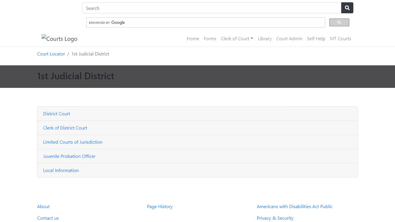 1st Judicial District - Montana